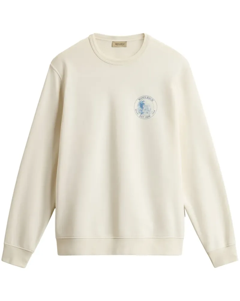 Woolrich Sweatshirt mit grafischem Print - 8887 WHITE 8887