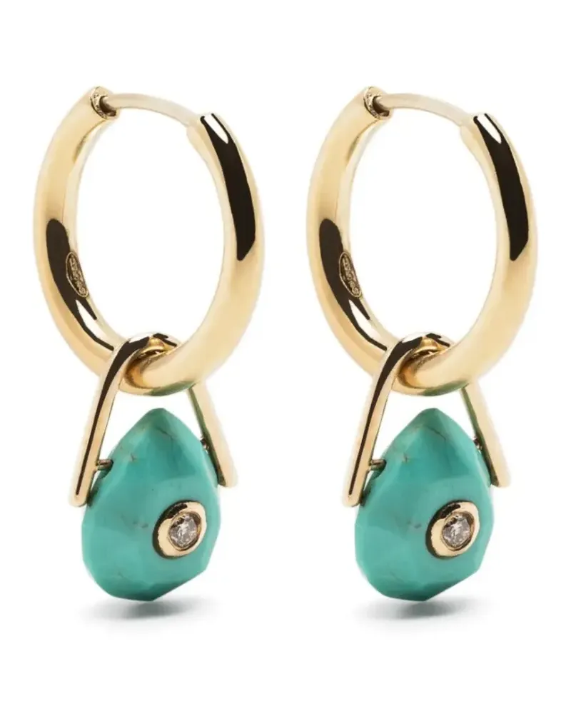 Pascale Monvoisin 9kt Orso Gelbgold-Hängeohrring mit Diamanten Gold