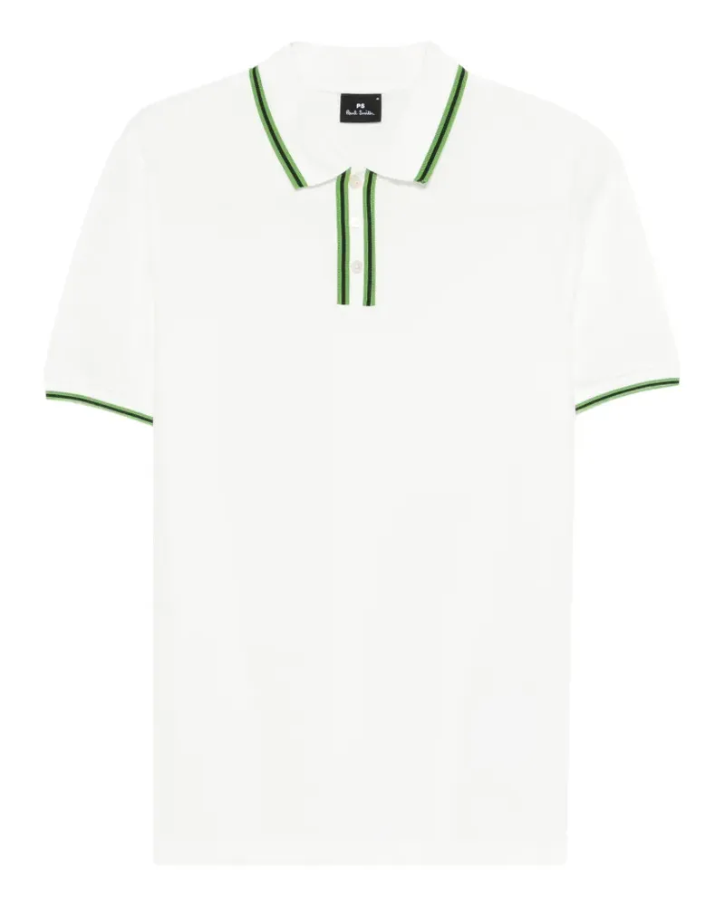 Paul Smith striped collar polo shirt - Weiß Weiß