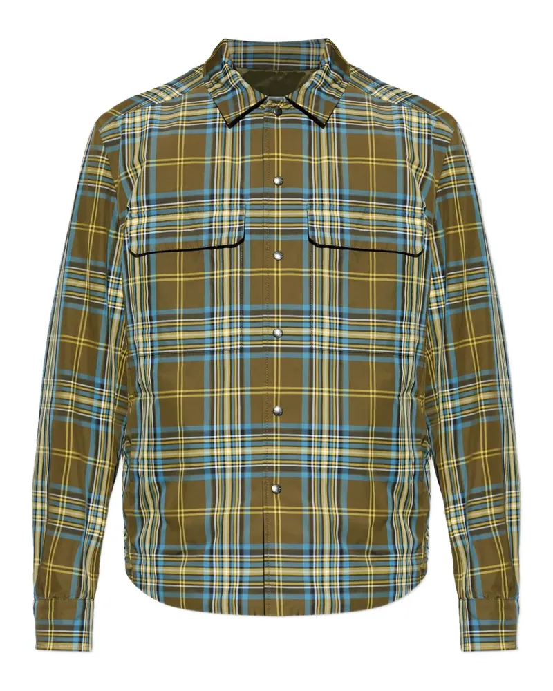 Moncler checked chest-pocket overshirt - Grün Grün