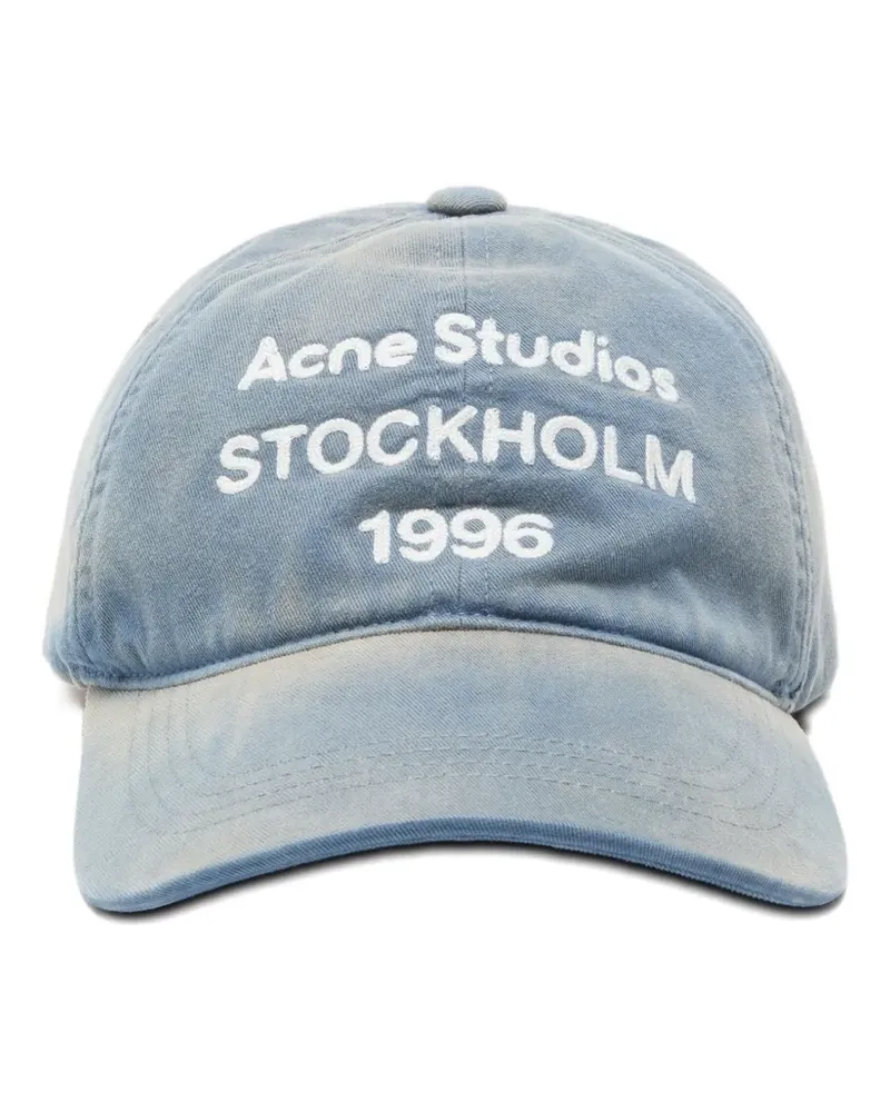 Acne Studios Baseballkappe mit Logo - Blau Blau