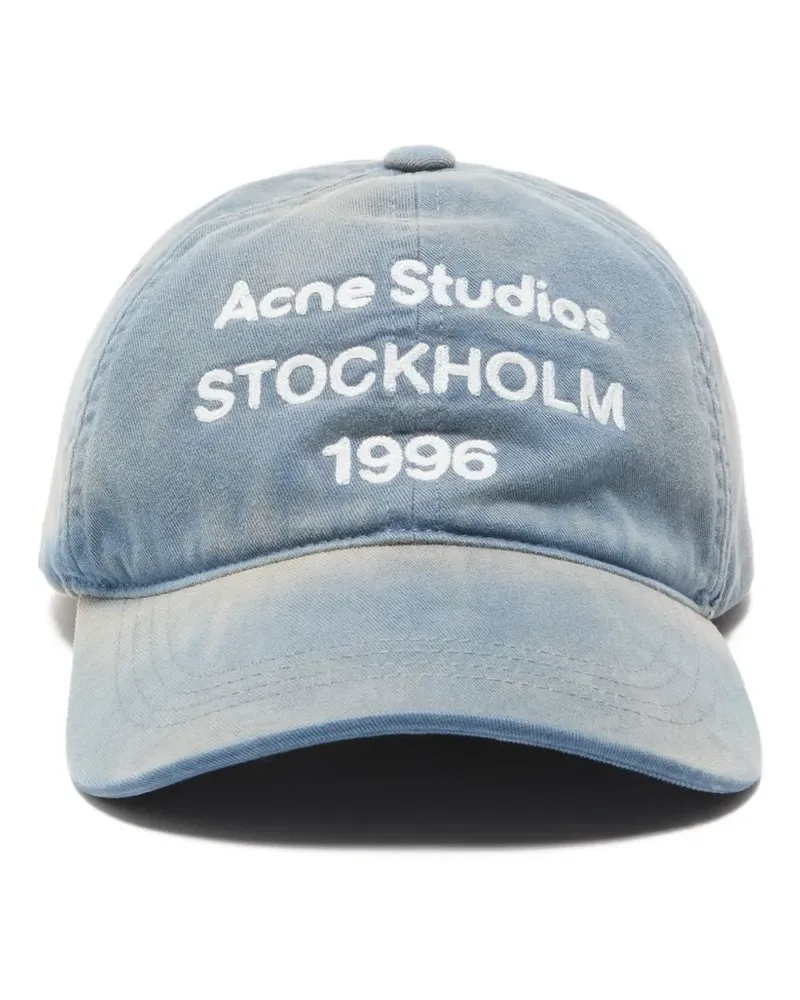Acne Studios Baseballkappe mit Logo - Blau Blau