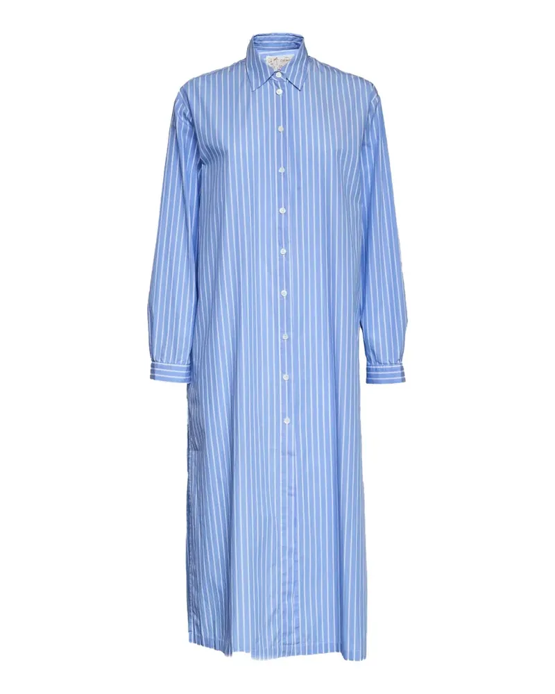 MC2 Saint Barth Meave Pullup stripe-pattern shirt dress - Blau Blau