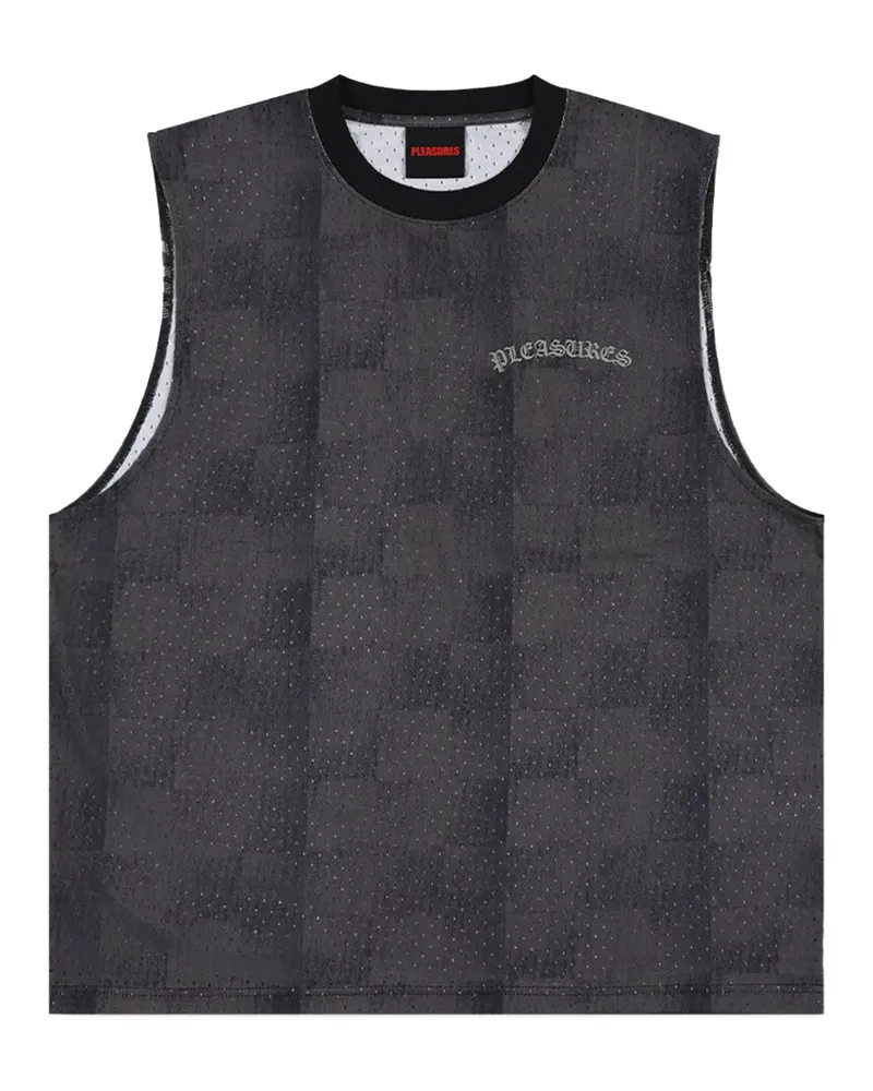 PLEASURES Neural T-Shirt aus Mesh - Schwarz Schwarz
