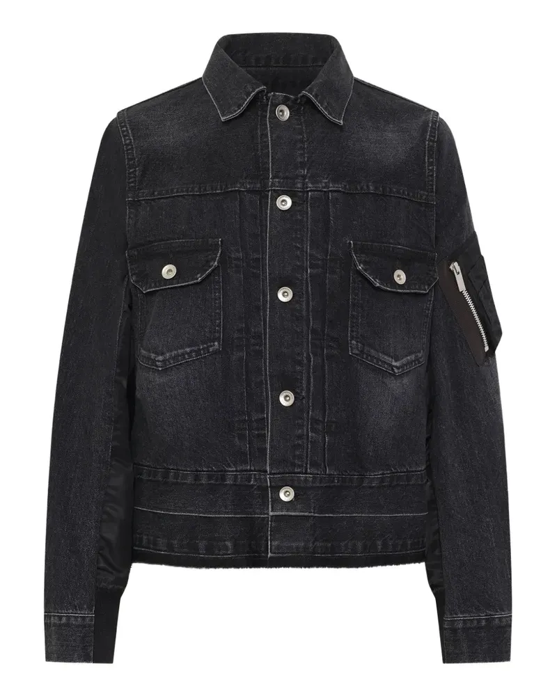 Sacai denim jacket - Schwarz Schwarz