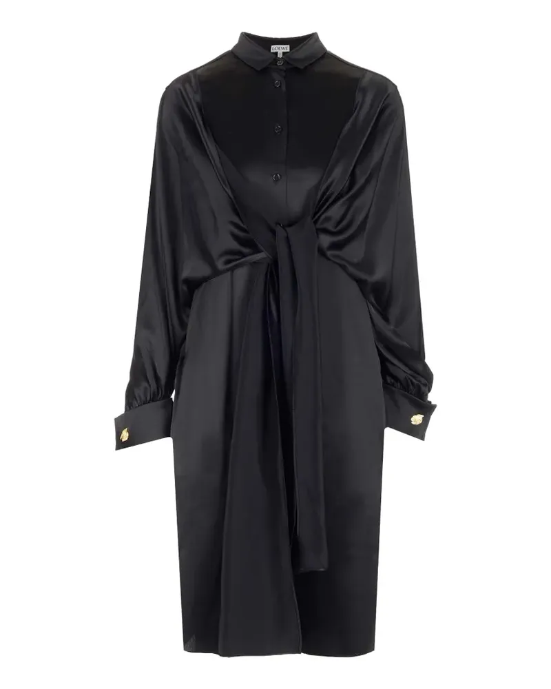 Loewe knot-tie midi dress - Schwarz Schwarz