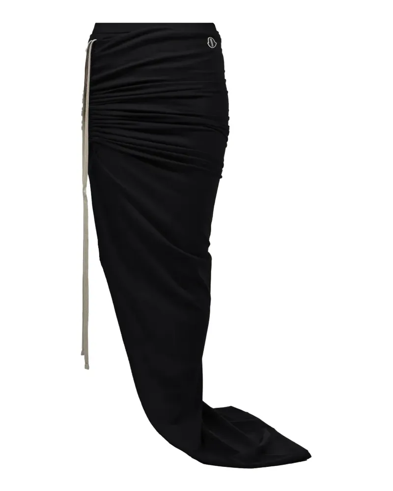 Moncler x Rick Owens langer Strickrock mit Streifen - Schwarz Schwarz