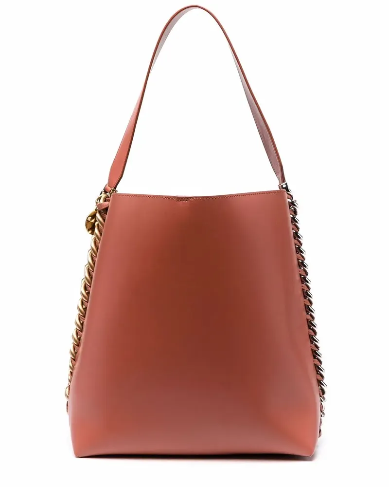 Stella McCartney Handtasche mit Kettendetail - Braun Braun