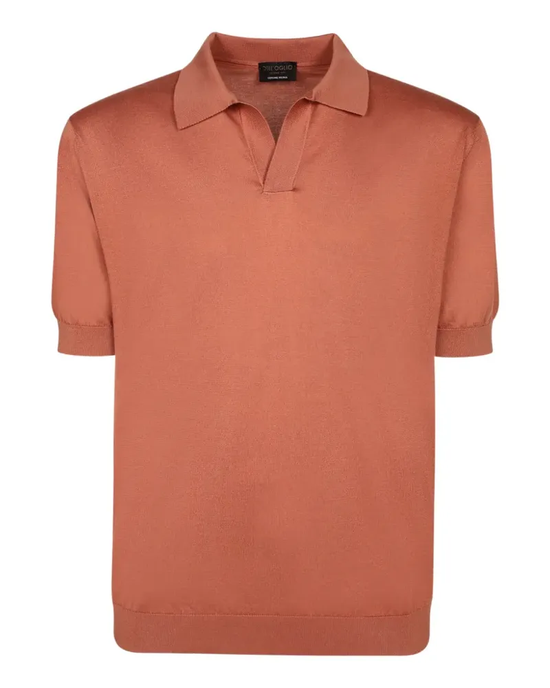 Dell'oglio T-Shirt mit Poloshirtkragen - Orange Orange