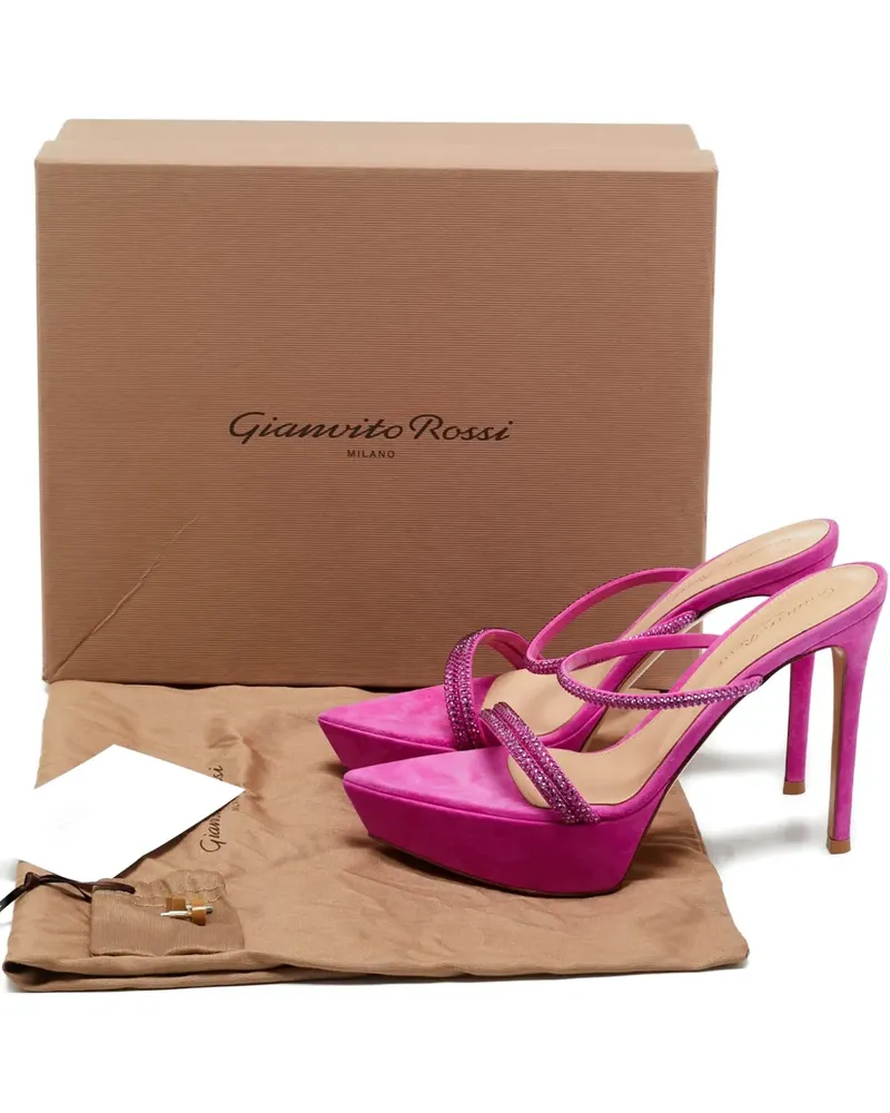 Gianvito Rossi Cannes Sandalen mit Kristallen - Rosa Rosa