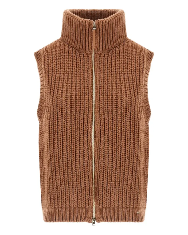 Herno Gerippter Rollkragenpullover - Braun Braun