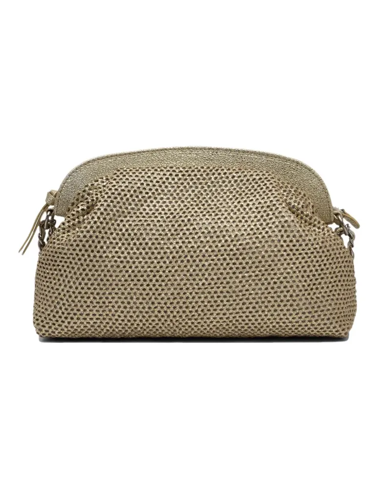 Reptile's House Perforierte Schultertasche mit Kettenriemen - Gold Gold