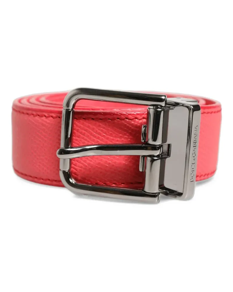 Dolce & Gabbana textured leather belt - Rosa Rosa