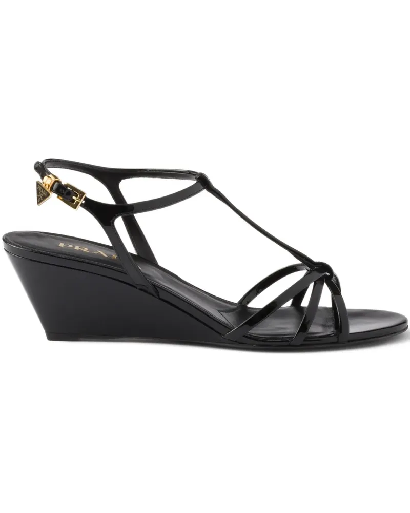 Prada Sandalen aus Lackleder - Schwarz Schwarz