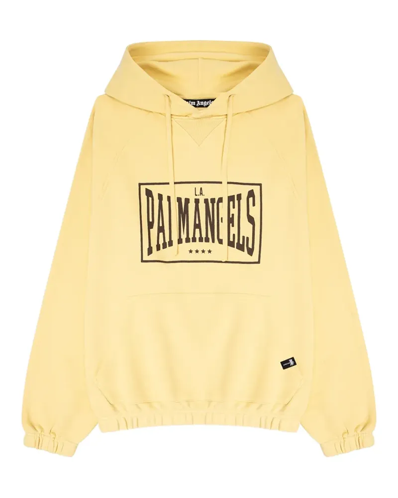 Palm Angels Lockerer Hoodie mit Logo - Gelb Gelb