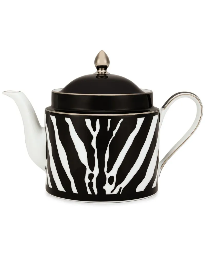 Dolce & Gabbana Teekanne mit Zebra-Print - Schwarz Schwarz
