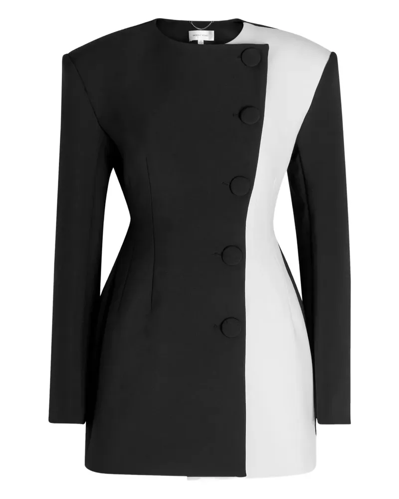 Ronny Kobo button colour-block mini dress - Schwarz Schwarz