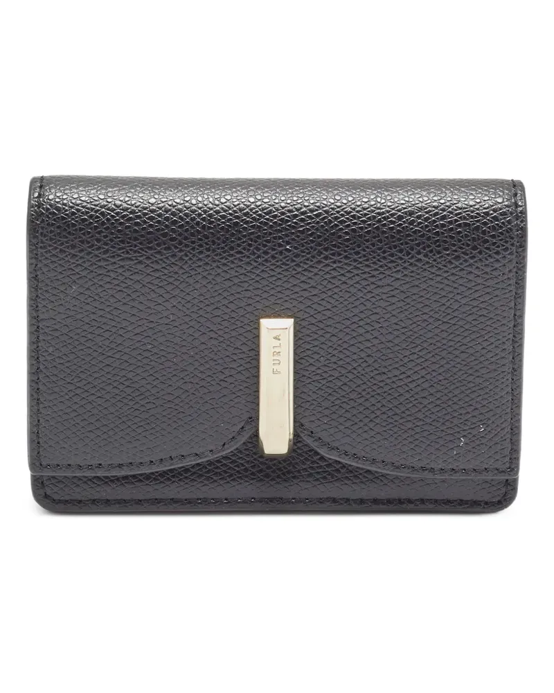 Furla Portemonnaie mit Logo-Gravur - Schwarz Schwarz