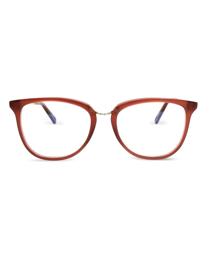Chloé Rote Brille mit goldfarbenem Gestell Rot