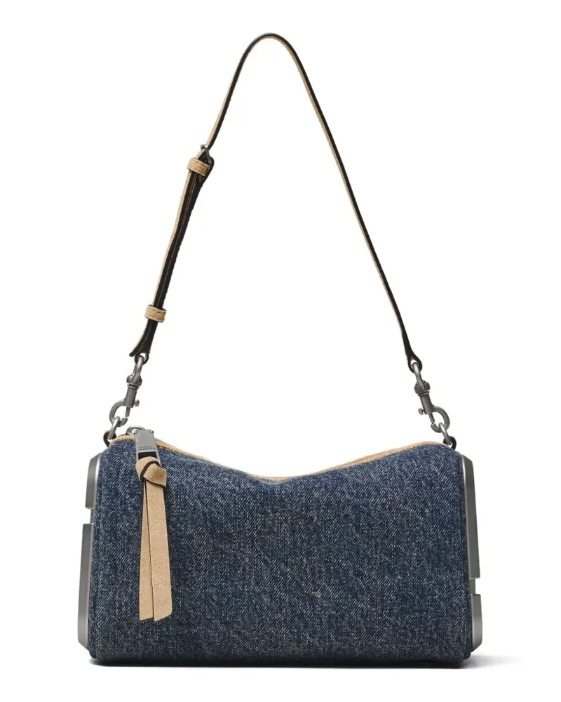 Marc Jacobs The Snapshot Jeans-Schultertasche aus Wildleder - Blau Blau