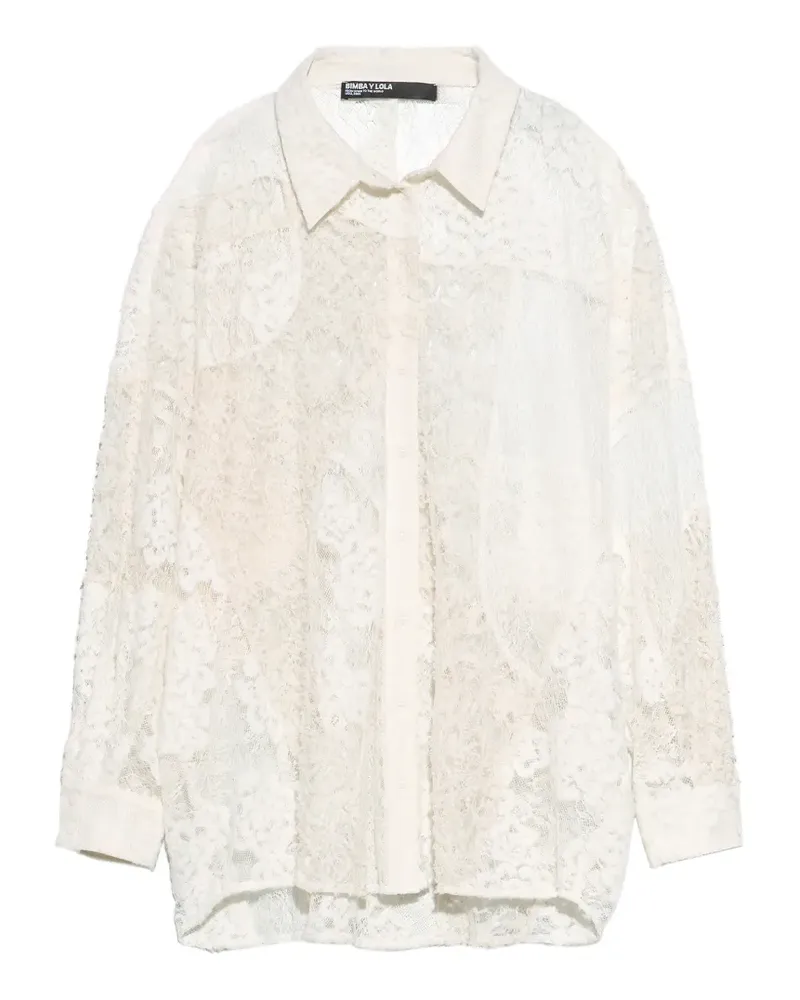 BIMBA Y LOLA Oversized-Hemd im Patchwork-Look - Nude Nude