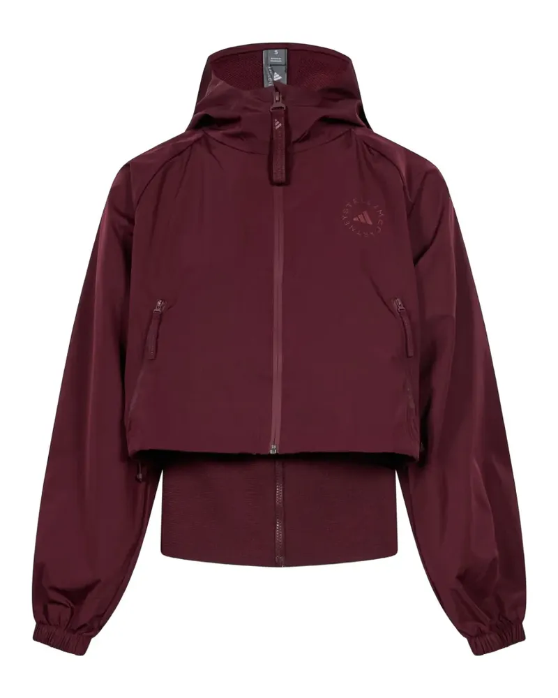 adidas Cropped-Jacke im Layering-Look - Rot Rot