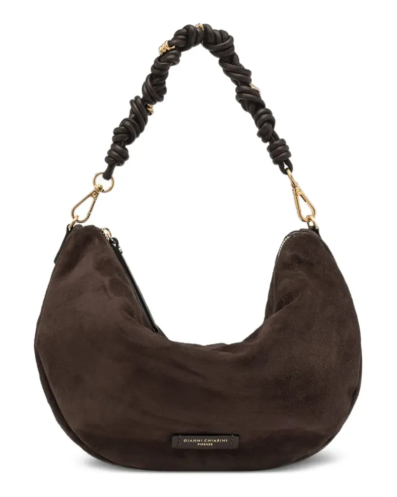 Gianni Chiarini Cleo medium suede knotted-strap tote bag - Braun Braun