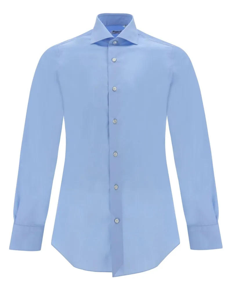 Finamore 1925 Langärmeliges Hemd - Blau Blau