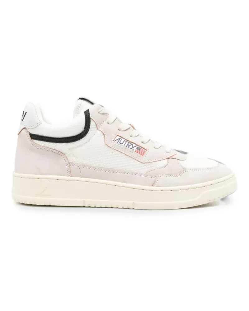 AUTRY panelled logo-patch sneakers - Nude Nude