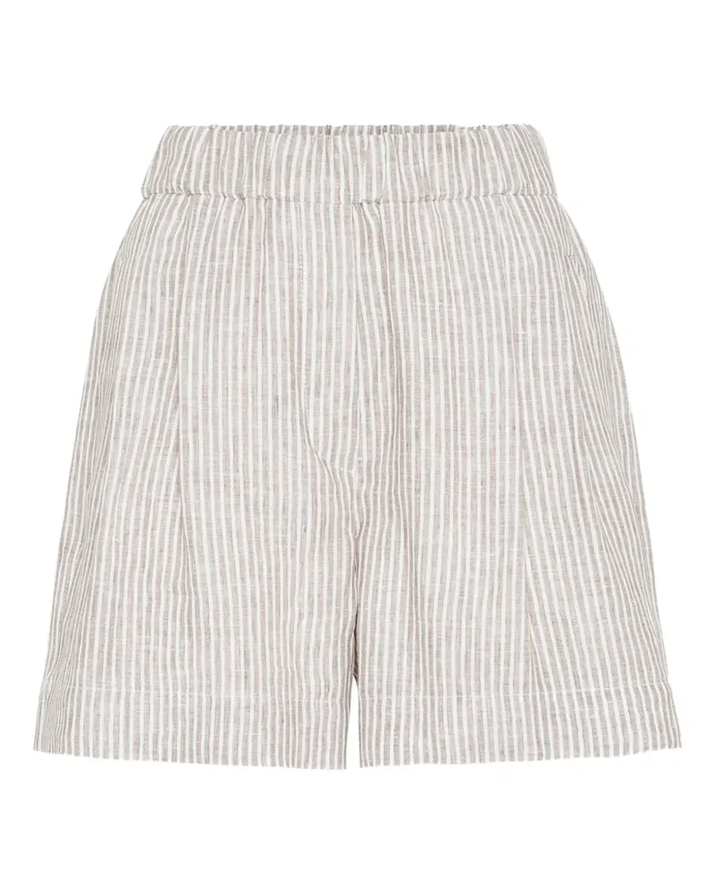 Brunello Cucinelli Gestreifte Shorts - Braun Braun