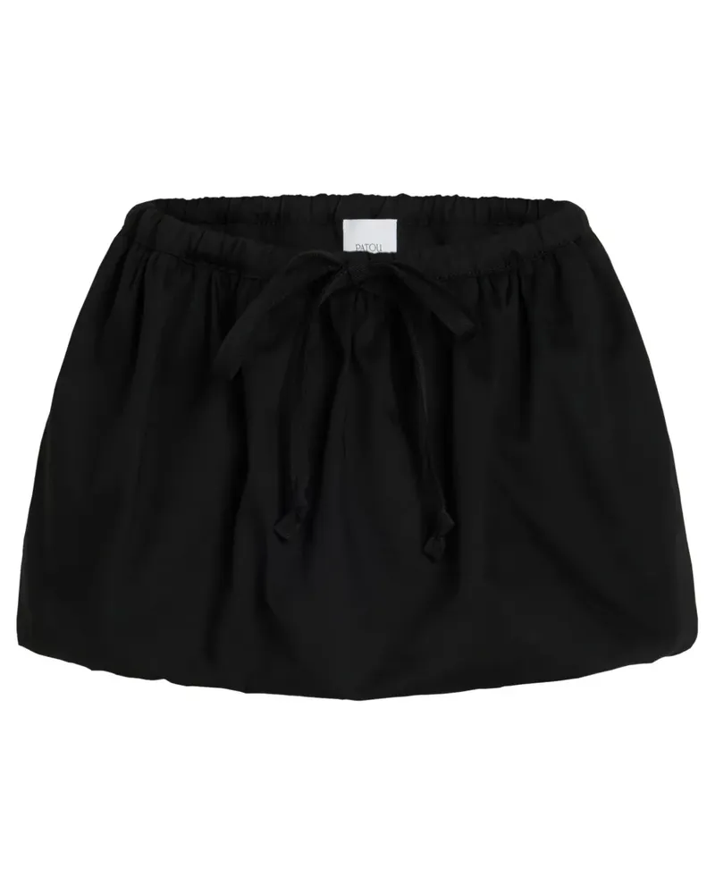 Patou Puffy Minirock aus Gabardine - Schwarz Schwarz