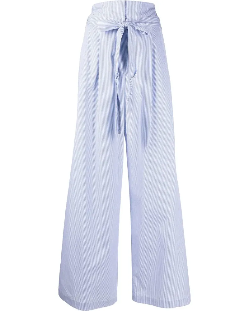 Jejia Gestreifte Palazzohose - Blau Blau