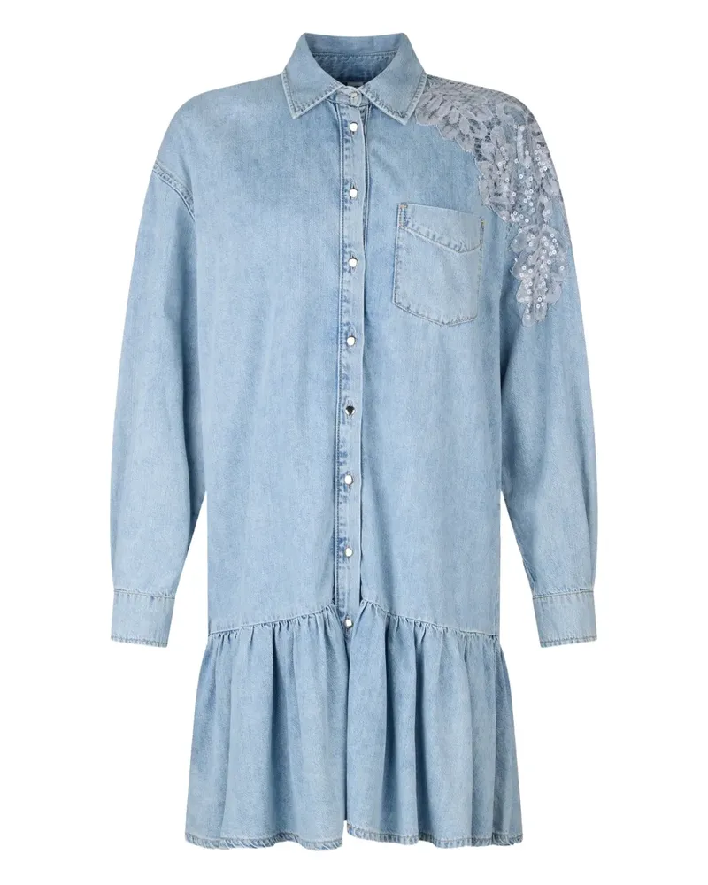 Liu Jo Kleid mit Spitzendetail - Blau Blau