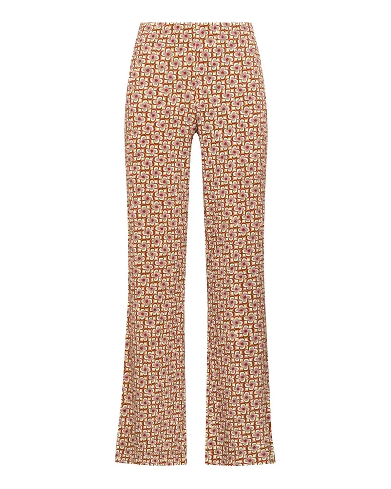 Maliparmi flared print trousers - Braun Braun