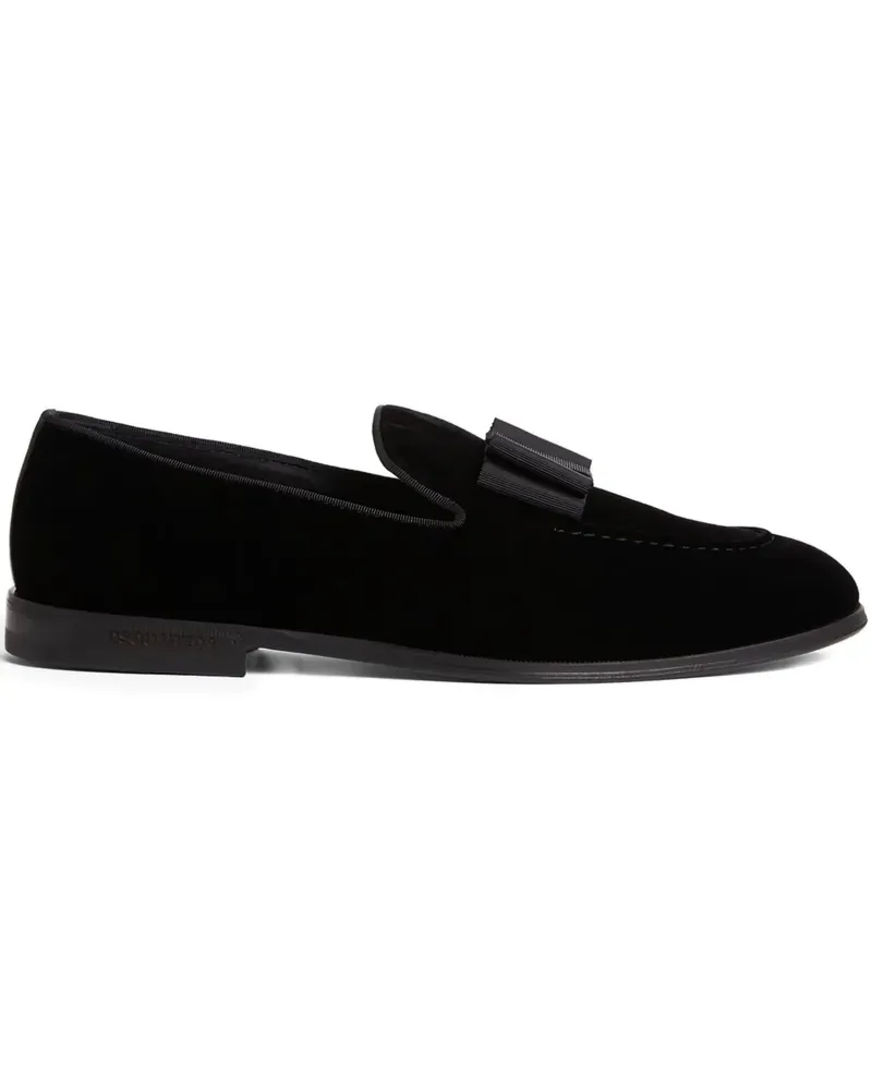 Dsquared2 Loafer aus Samt mit Schleifendetail - Schwarz Schwarz