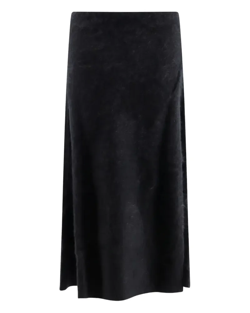 NUDE elastic waistband midi skirt - Schwarz Schwarz