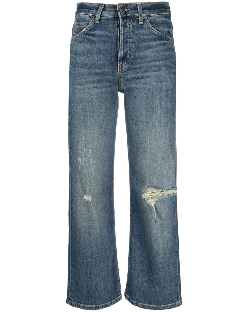 Nili Lotan Cropped-Jeans im Distressed-Look - Blau Blau