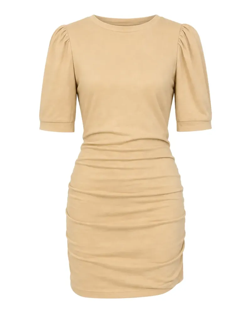Isabel Marant draped puff-sleeve mini dress - Gelb Gelb
