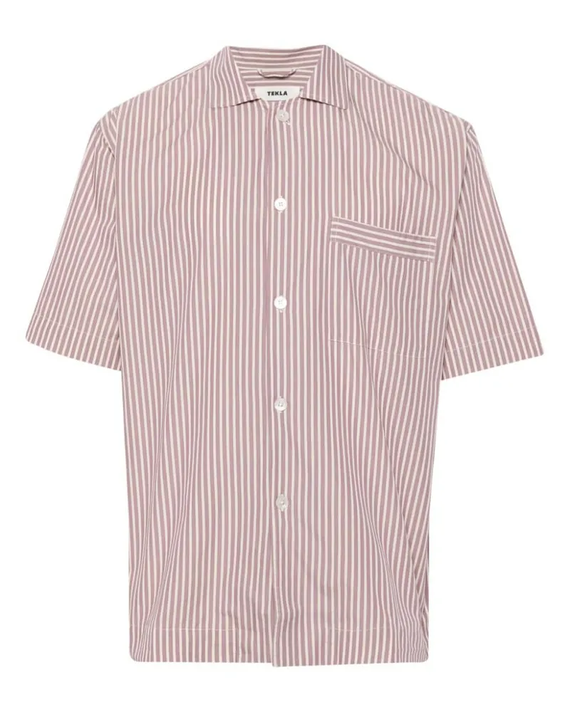 TEKLA Pyjama-Oberteil aus Baumwolle - Violett Violett