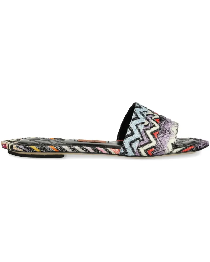 Missoni Sandalen mit Zickzackmuster - Schwarz Schwarz