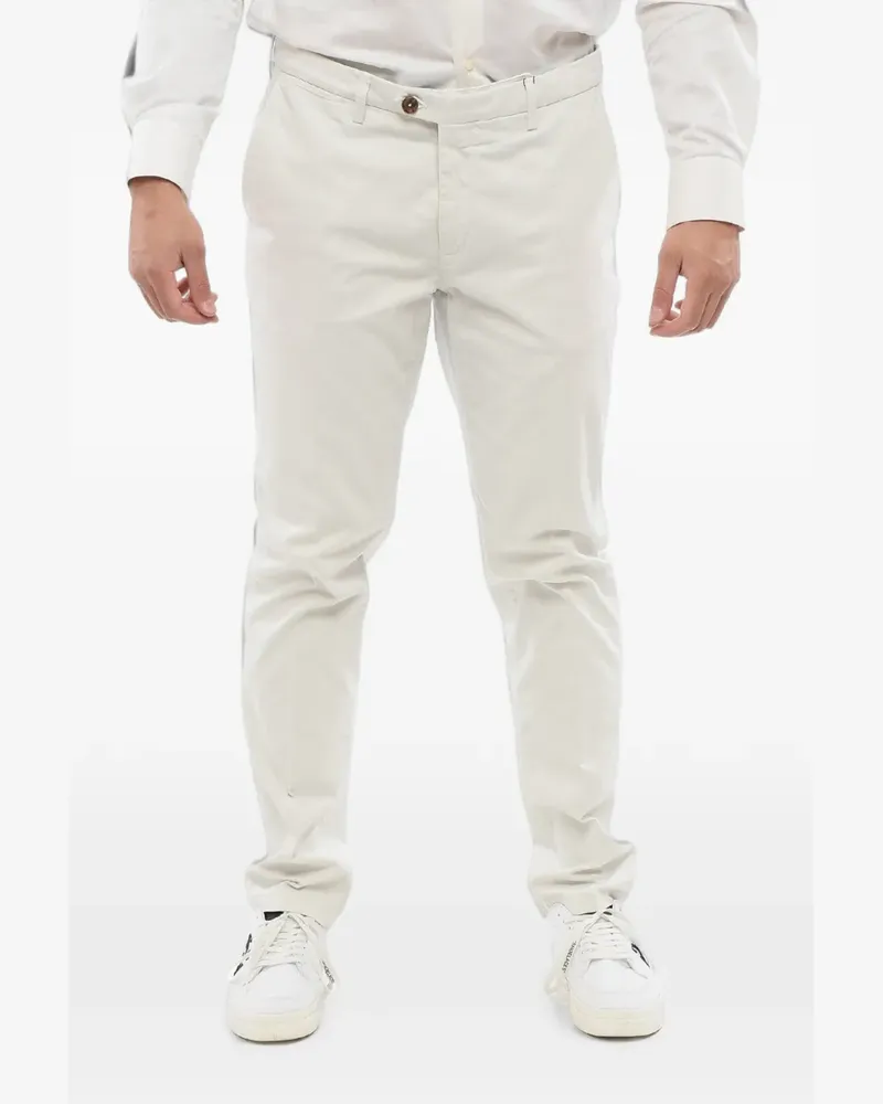 Corneliani belt-loop buttoned trousers - Nude Nude