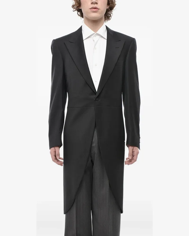 Corneliani single-breasted wool morning coat - Grau Grau