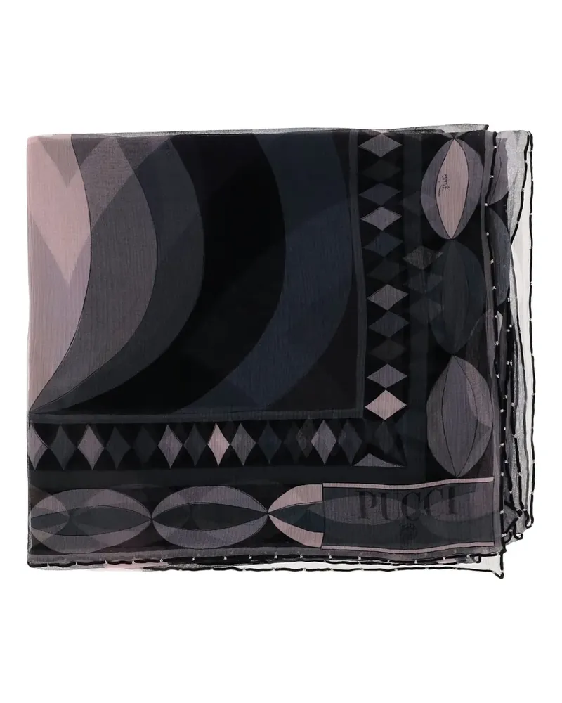 Emilio Pucci Seidenschal mit Vivara-Print - Schwarz Schwarz
