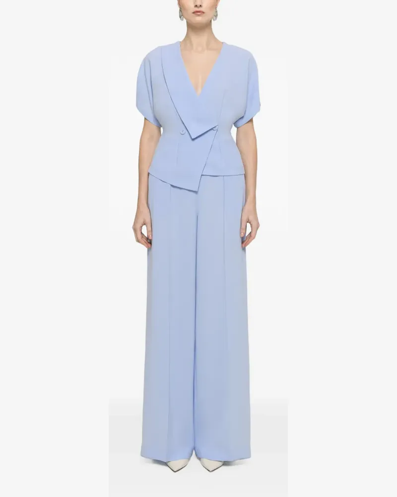 NISSA Krepphose mit hohem Bund - Blau Blau