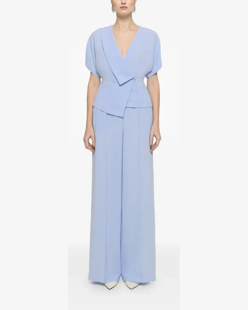 NISSA Krepphose mit hohem Bund - Blau Blau