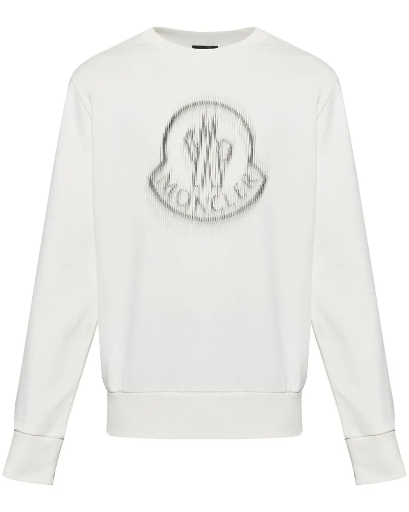 Moncler Sweatshirt mit verschwommenem Logo - Nude Nude