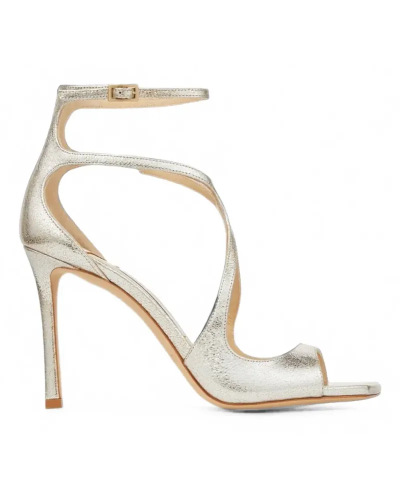 Jimmy Choo Azia 95 Champagner-Sandalen mit Glitter - Gold Gold