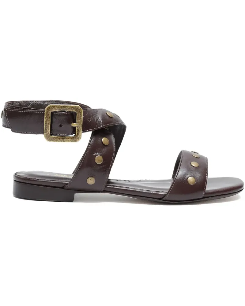 Sarah Chofakian Roast buckle studded sandals - Braun Braun