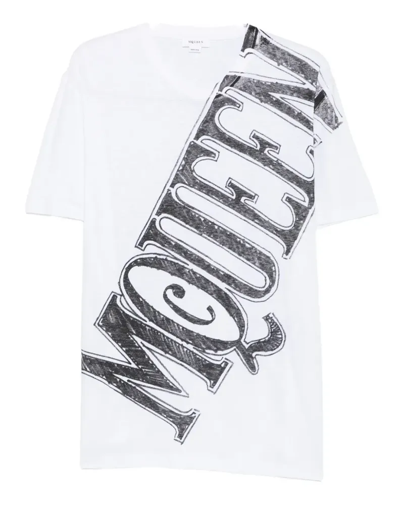 Alexander McQueen T-Shirt mit Logo-Print - Weiß Weiß