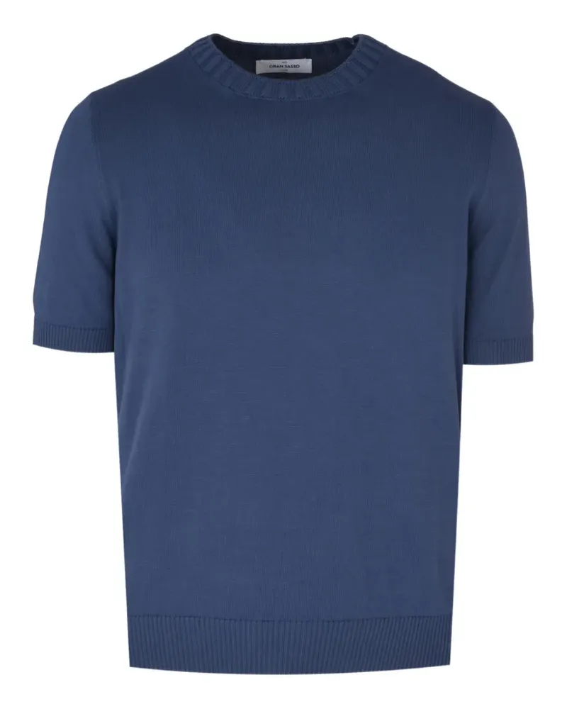 Gran Sasso ribbed-trim T-shirt - Blau Blau